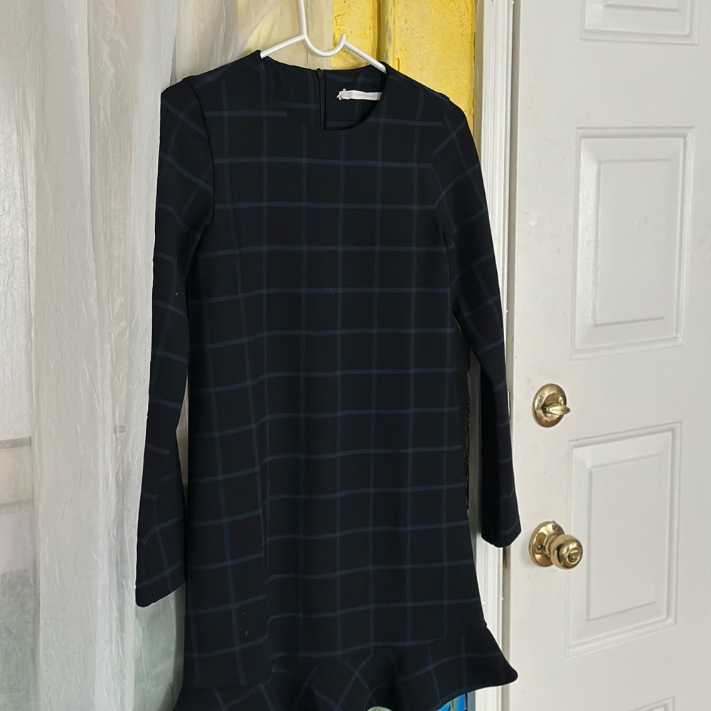 Checkered Long Sleeve Dress